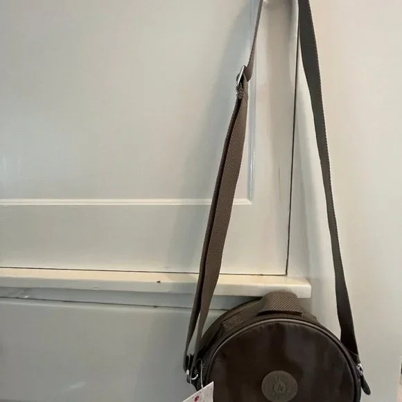 Kipling Metallic Bronze Round Crossbody with Plush Monkey Charm - Picture 5 of 6